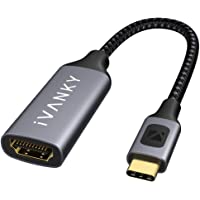 IVANKY Adaptador USB C a HDMI 4K@60Hz- Adaptador USB Tipo C a HDMI- Compatible con iPad Pro 2018- MacBook Pro- Surface…